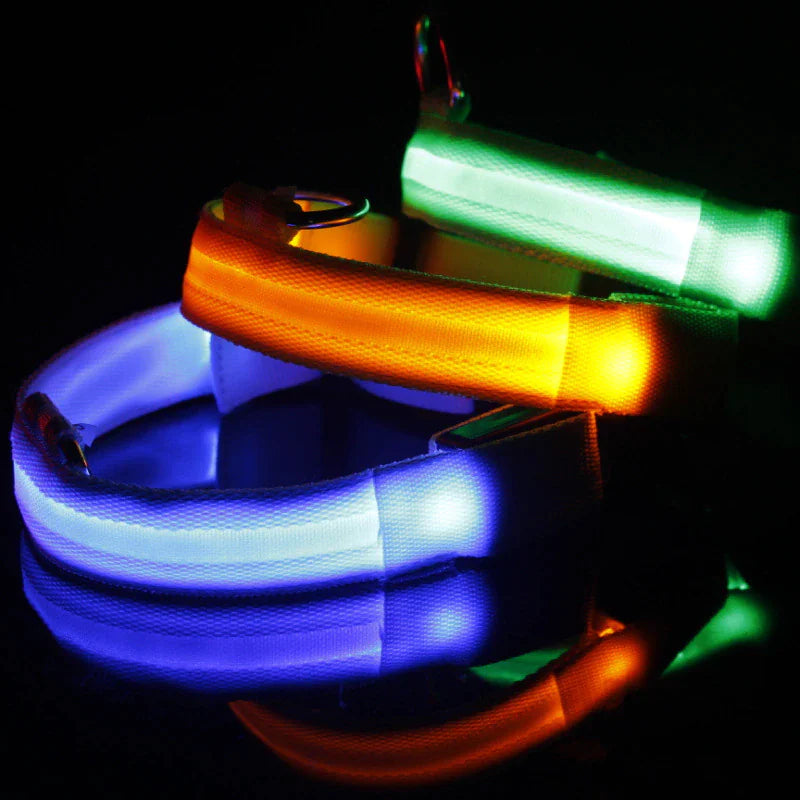 LED Glow Safety Dog Collar - Waterproof & Adjustable