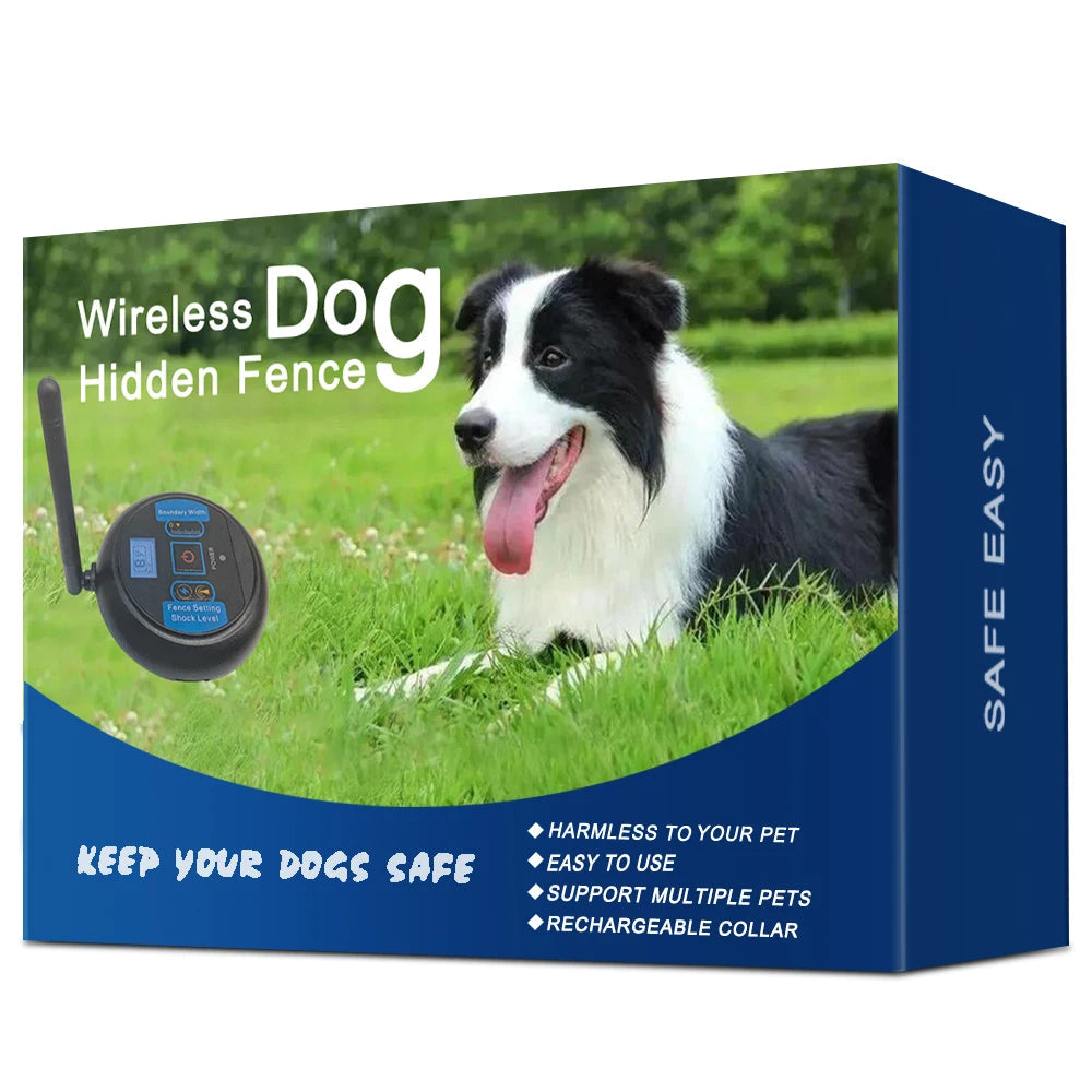 Safe Pet Wireless Fence - Easy Boundary Training | Waterproof | Adjustable Range - WUOF