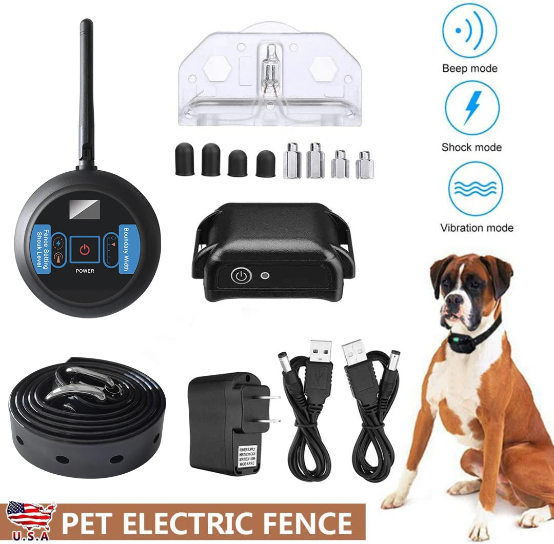 Safe Pet Wireless Fence - Easy Boundary Training | Waterproof | Adjustable Range - WUOF