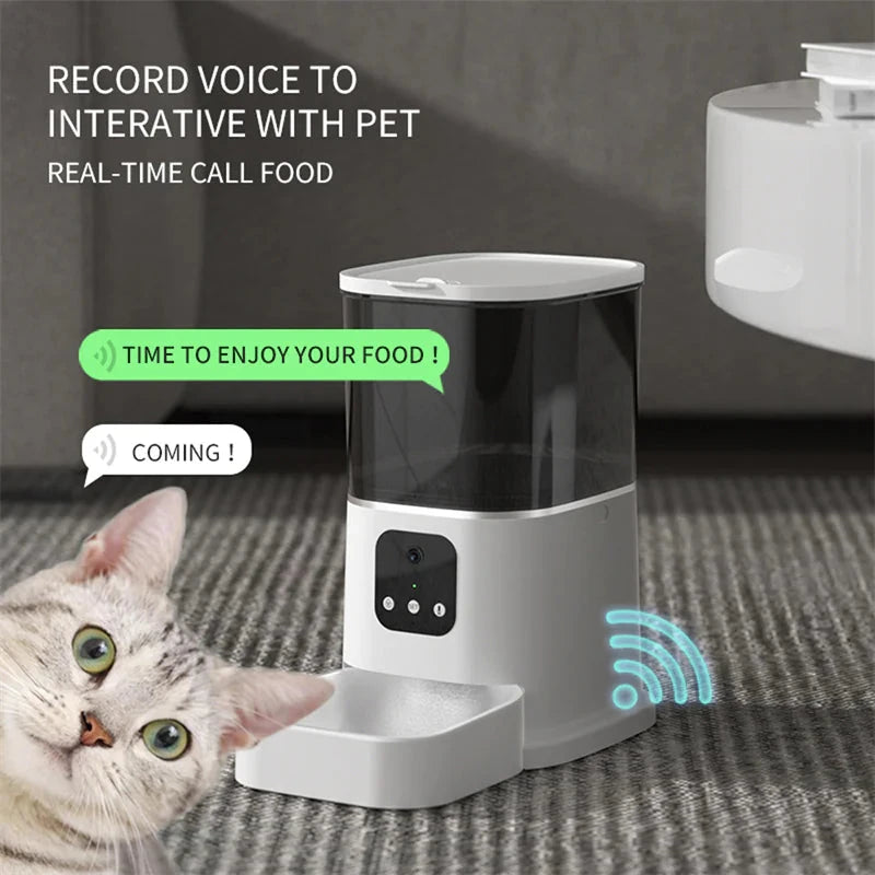 Automatic Pet Feeder - Schedule 4 Daily Meals | Easy-to-Clean Design - WUOF