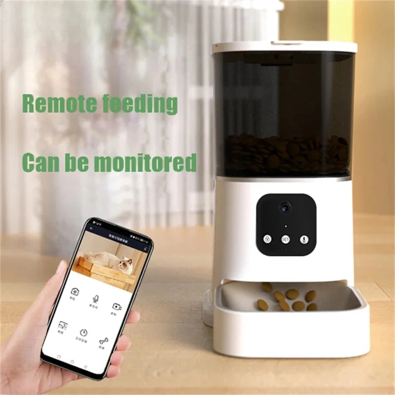Automatic Pet Feeder - Schedule 4 Daily Meals | Easy-to-Clean Design - WUOF