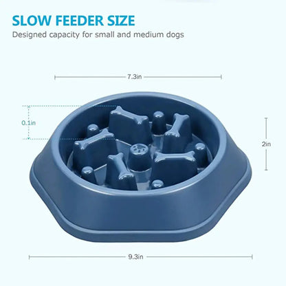 Slow Feeder Pet Bowl - Bone Design | Healthy Eating | No Spill - WUOF