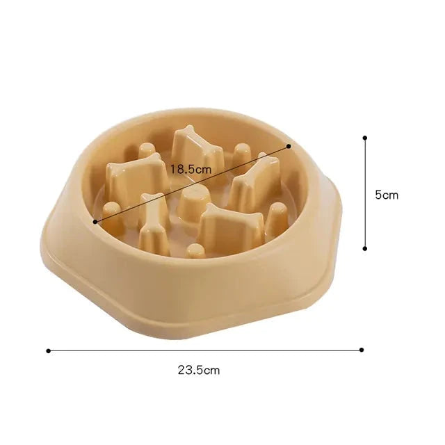 Slow Feeder Pet Bowl - Bone Design | Healthy Eating | No Spill - WUOF
