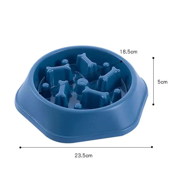 Slow Feeder Pet Bowl - Bone Design | Healthy Eating | No Spill - WUOF