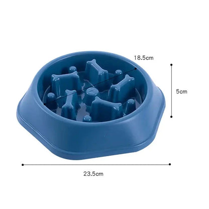 Slow Feeder Pet Bowl - Bone Design | Healthy Eating | No Spill - WUOF