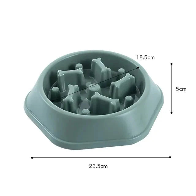 Slow Feeder Pet Bowl - Bone Design | Healthy Eating | No Spill - WUOF