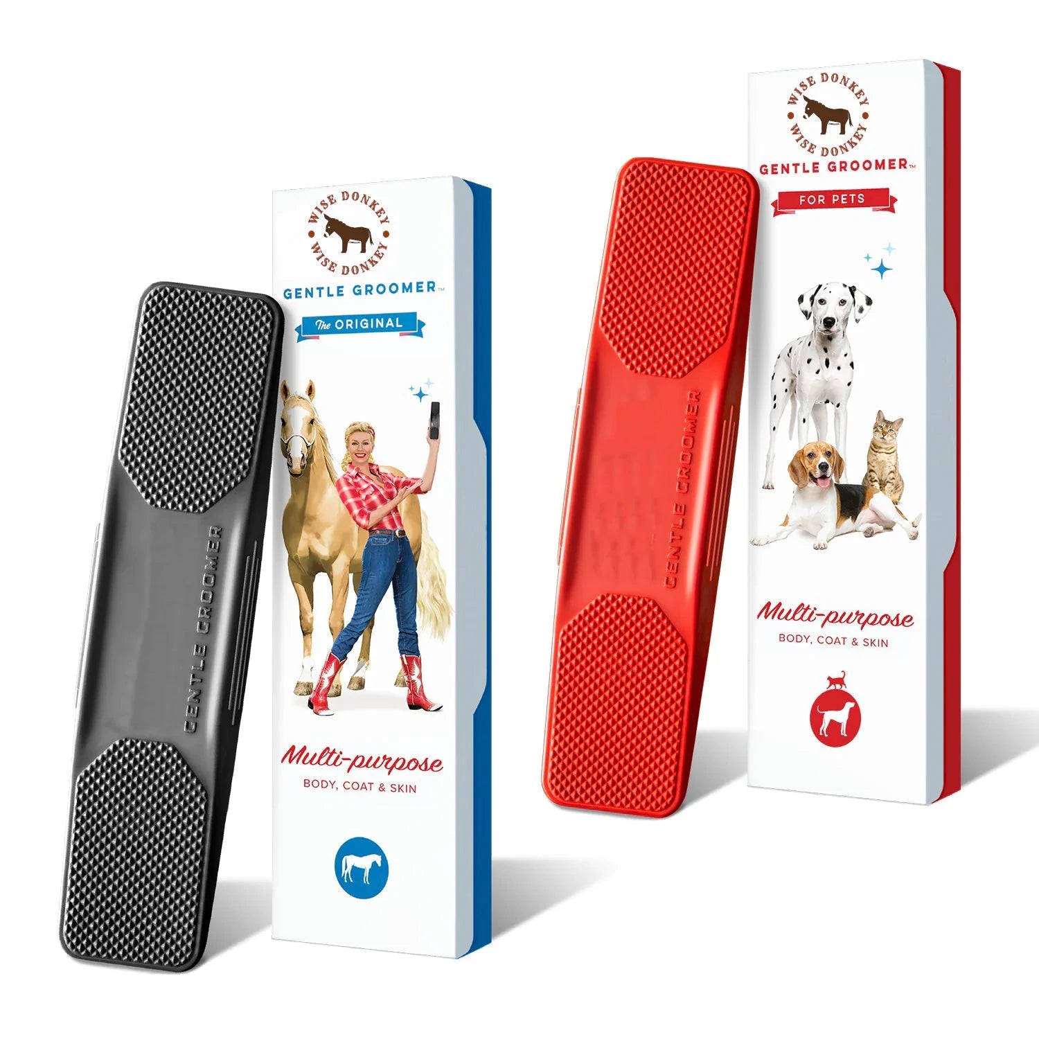 Pet Gentle Groomer Brush - Soft Bristles for Shedding & Massage - WUOF